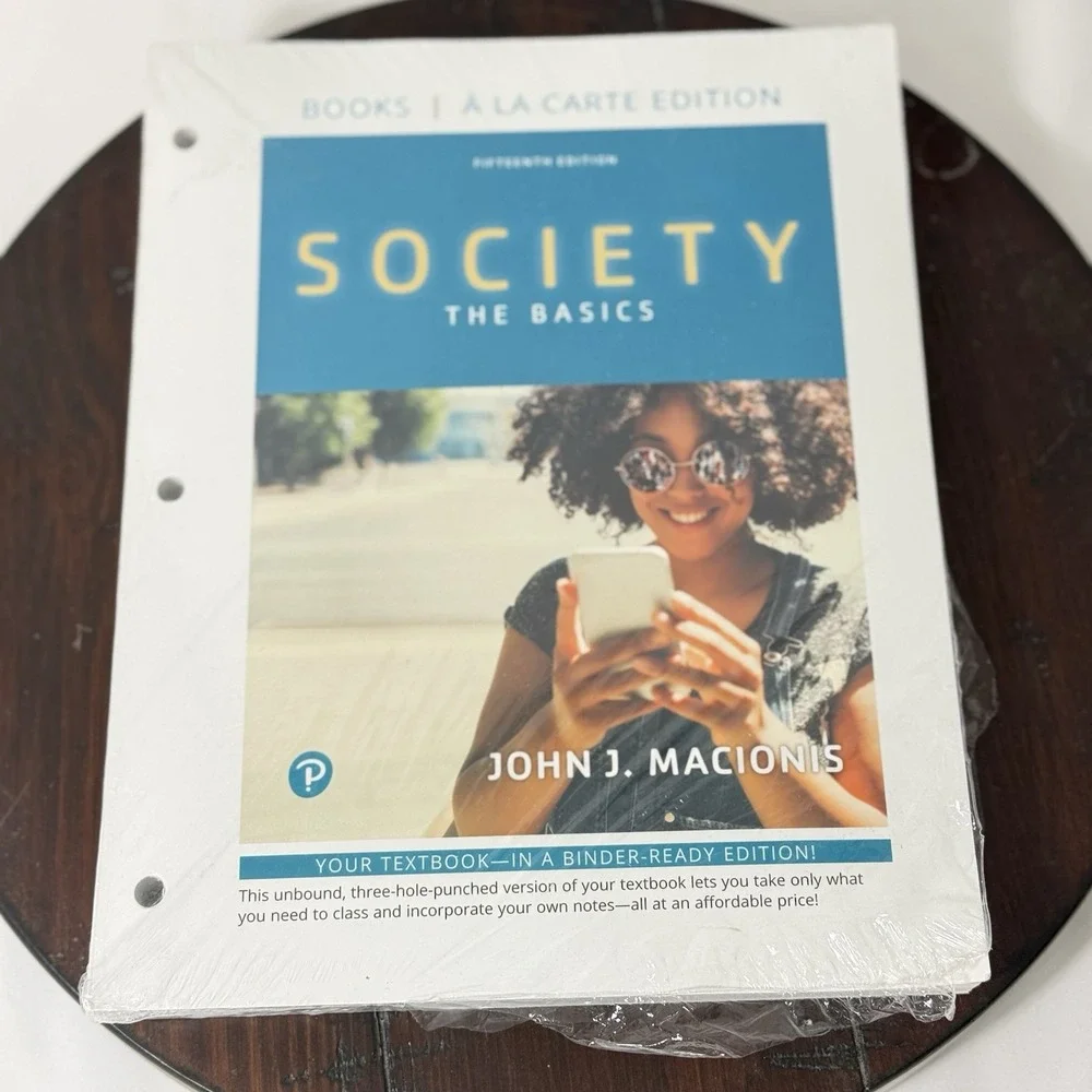 Society The Basics by John J. Macionis Paperback Fifteenth Edition A La Carte Ed